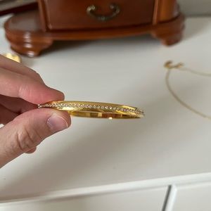Kate Spade gold bangle with crystals